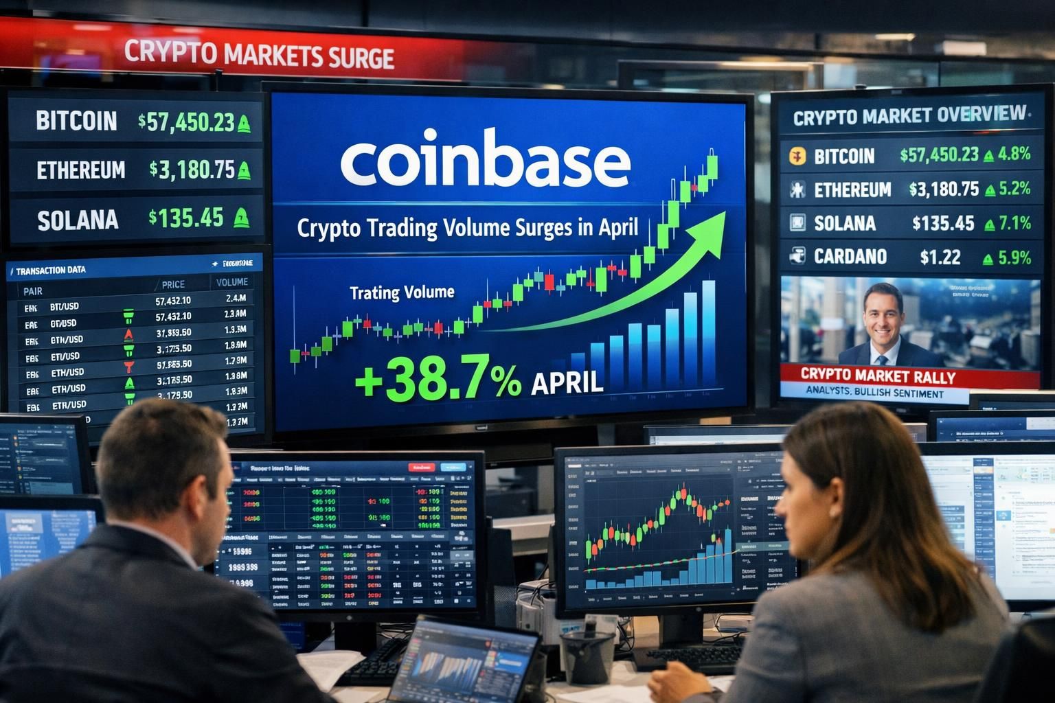 coinbase melaporkan peningkatan signifikan dalam volume perdagangan sepanjang bulan april, menunjukkan lonjakan aktivitas dan minat investor di pasar kripto.