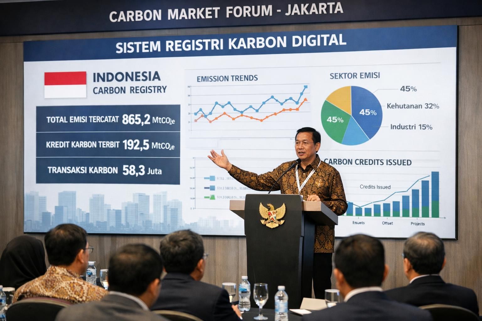 indonesia memulai uji coba registri karbon sebagai persiapan sebelum peluncuran resmi pada bulan juli, mendukung upaya pengurangan emisi dan pelestarian lingkungan.