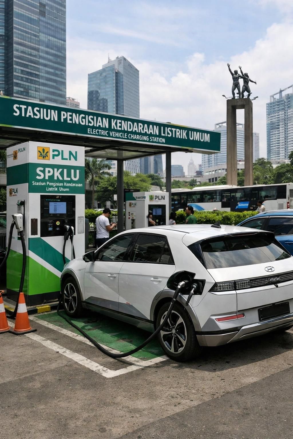 jakarta berkomitmen untuk mengurangi emisi karbon hingga 50 persen pada tahun 2030 dengan menggalakkan penggunaan kendaraan listrik sebagai solusi transportasi ramah lingkungan.