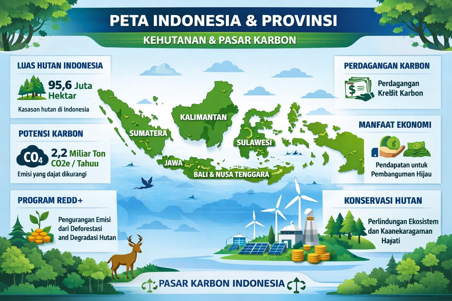 pemerintah memperketat regulasi pasar karbon di sektor kehutanan untuk mendorong pengelolaan hutan yang berkelanjutan dan mengurangi emisi karbon.