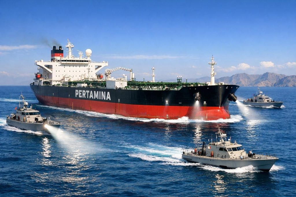 pertamina memperkuat keamanan pengiriman minyak melalui selat hormuz untuk memastikan kelancaran dan keselamatan pasokan energi nasional.