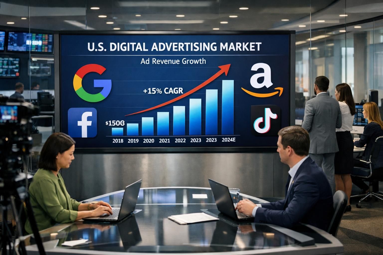 sepuluh pemain terbesar menguasai 84,1% pendapatan iklan digital di as, menunjukkan dominasi kuat dalam pasar periklanan online.