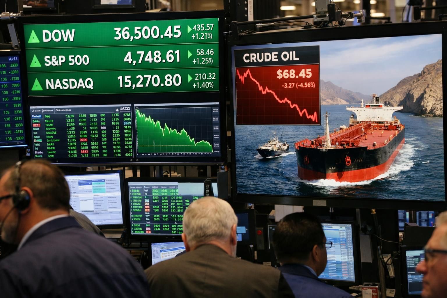 wall street mencapai rekor tertinggi sementara harga minyak turun setelah pembukaan kembali selat hormuz, menandai dinamika pasar global yang signifikan.