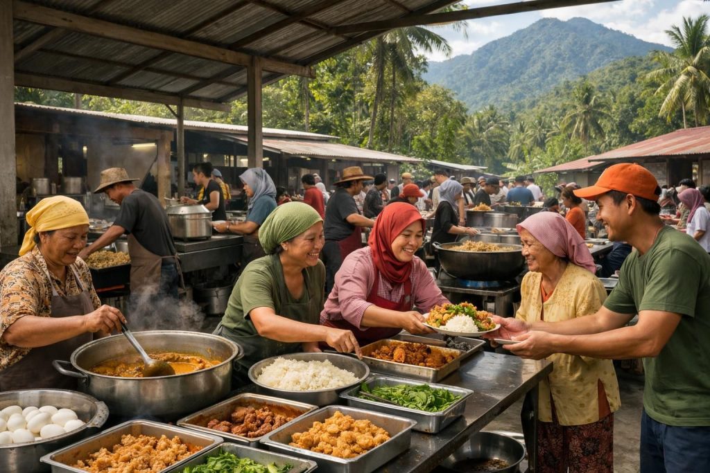 bgn menargetkan untuk mengoperasikan 900 dapur makan gratis di daerah terpencil guna membantu masyarakat yang membutuhkan akses makanan bergizi secara mudah dan berkelanjutan.
