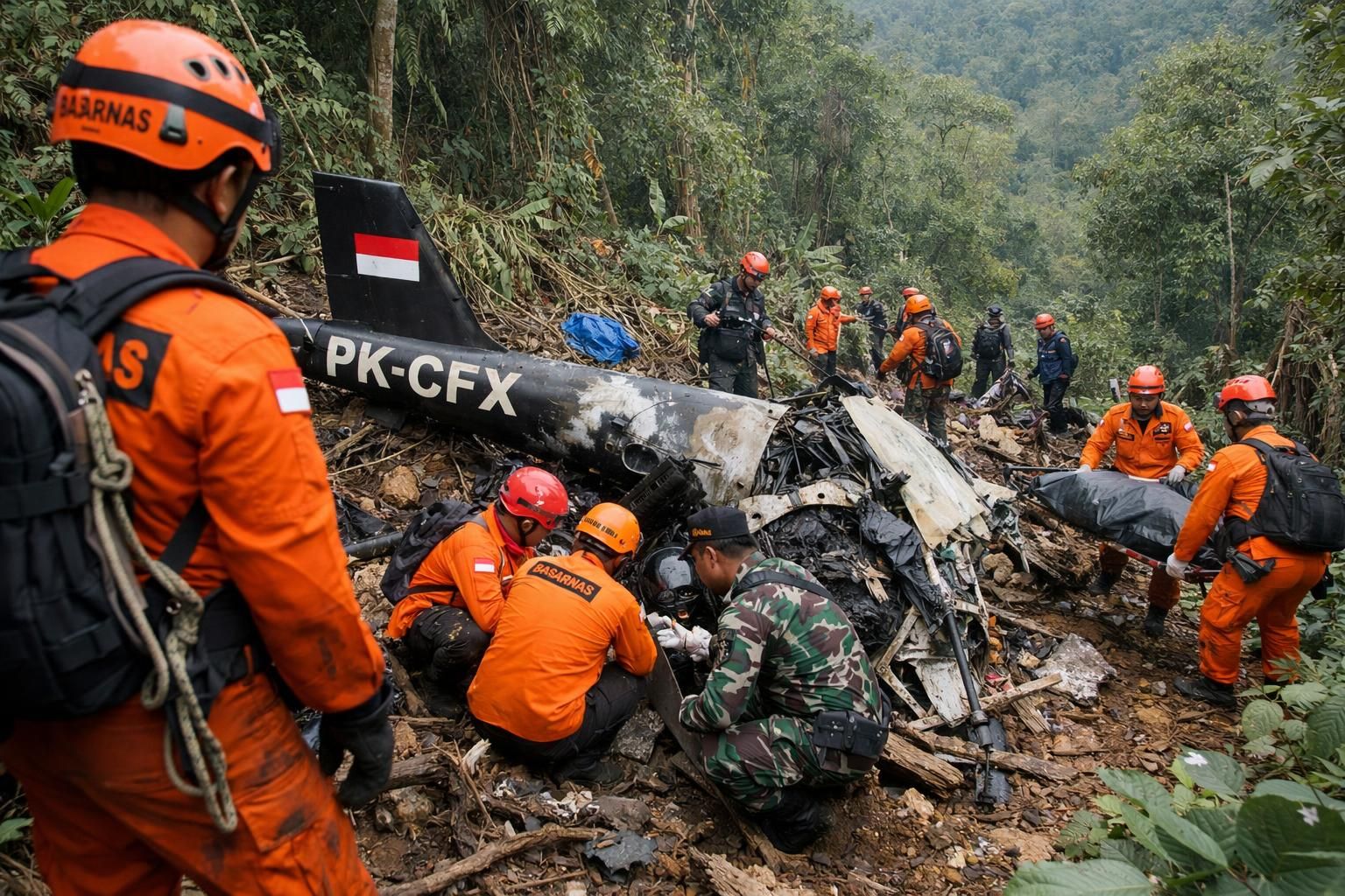 basarnas telah menemukan puing-puing helikopter pk cfx di kalimantan barat, menandai perkembangan penting dalam upaya pencarian dan penyelamatan.