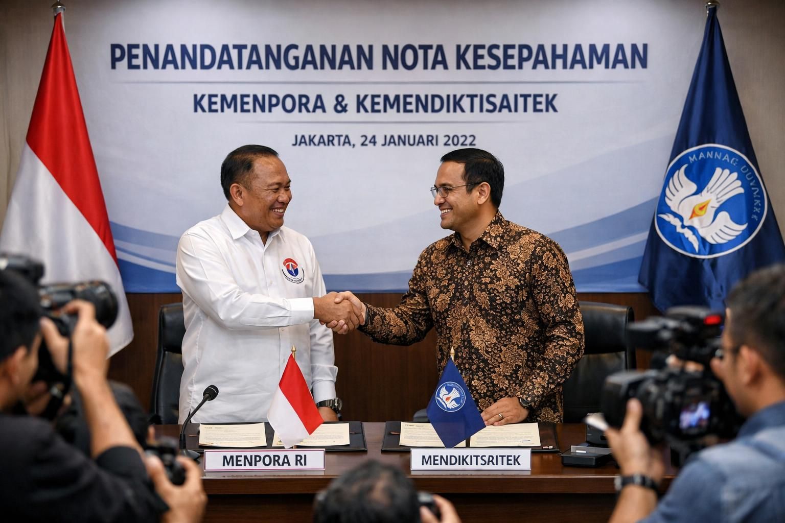 dua kementerian bekerja sama untuk memperkuat pengembangan olahraga di perguruan tinggi, meningkatkan kualitas dan fasilitas bagi para atlet mahasiswa.