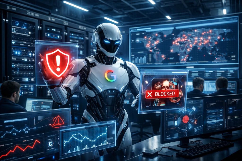 gemini membantu google menghentikan lebih dari 99 persen iklan berbahaya sebelum tayang, melindungi pengguna dari konten yang tidak aman dan meningkatkan pengalaman beriklan yang lebih aman.