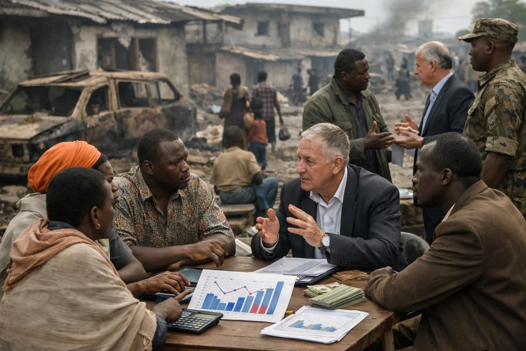 imf menyatakan bahwa konflik dan penurunan bantuan menyebabkan semakin banyak negara afrika bergabung dengan program imf untuk mendapatkan dukungan ekonomi.