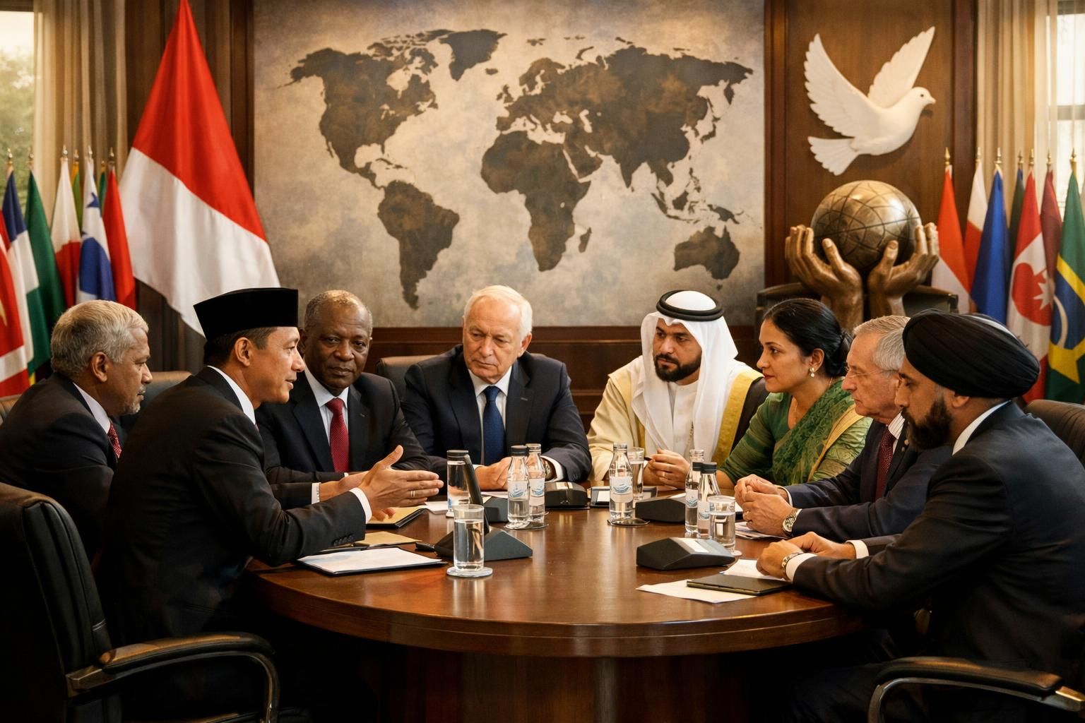 indonesia menegaskan pentingnya prinsip bandung sebagai solusi untuk menyelesaikan konflik global dengan pendekatan damai dan kerjasama internasional.
