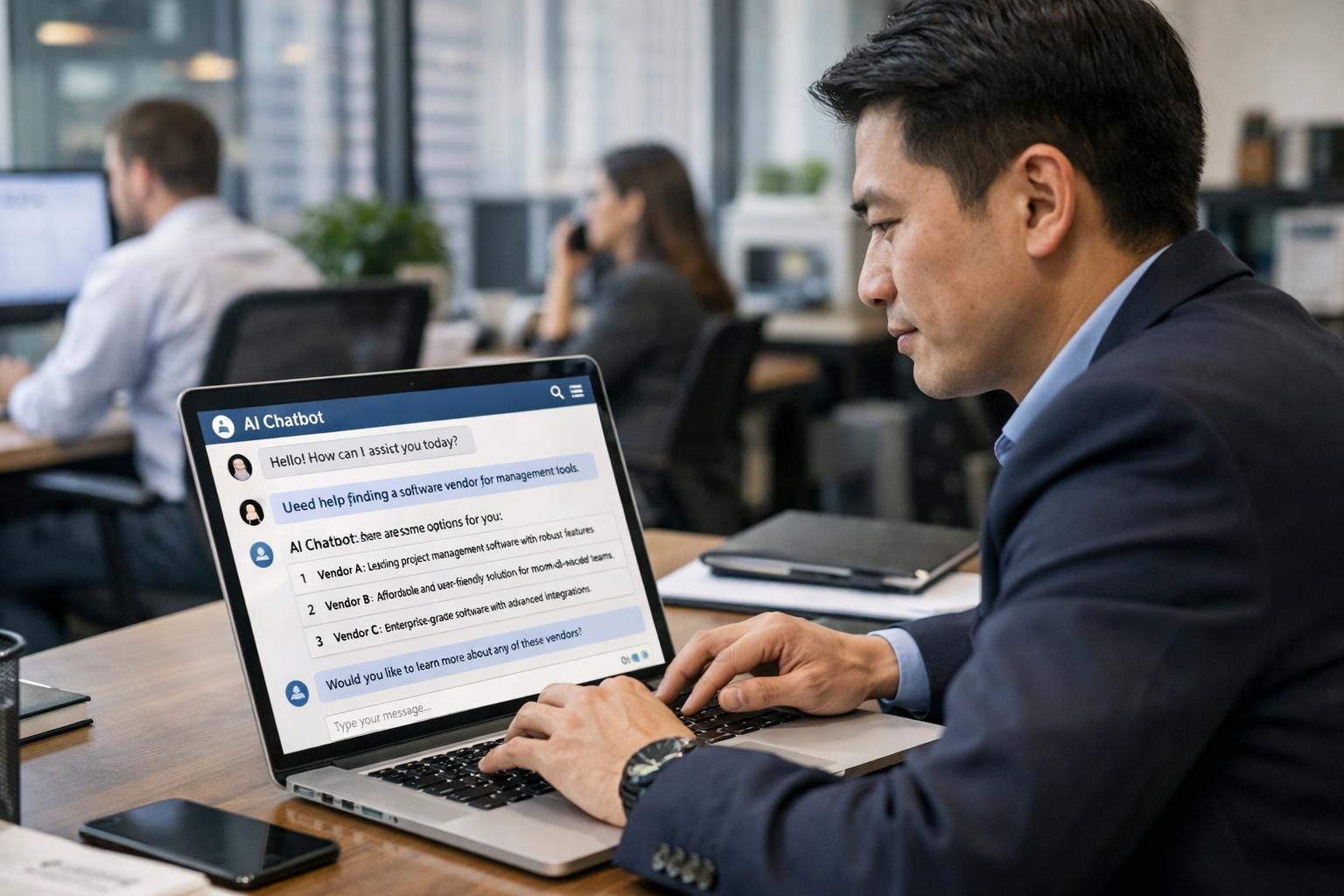 temukan bagaimana lebih dari separuh pembeli b2b memulai pencarian mereka menggunakan chatbot ai, meningkatkan efisiensi dan pengalaman pelanggan.