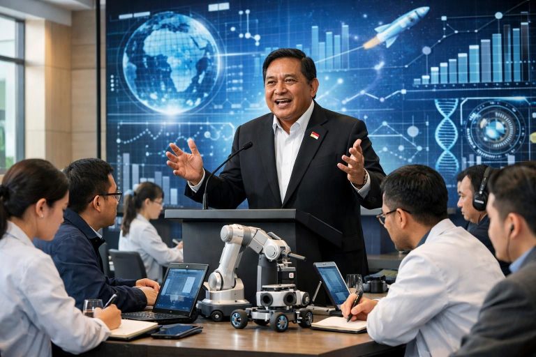 menteri mendorong penguatan sains dan teknologi sebagai kunci utama untuk mendukung pertumbuhan dan kemajuan ekonomi nasional indonesia.