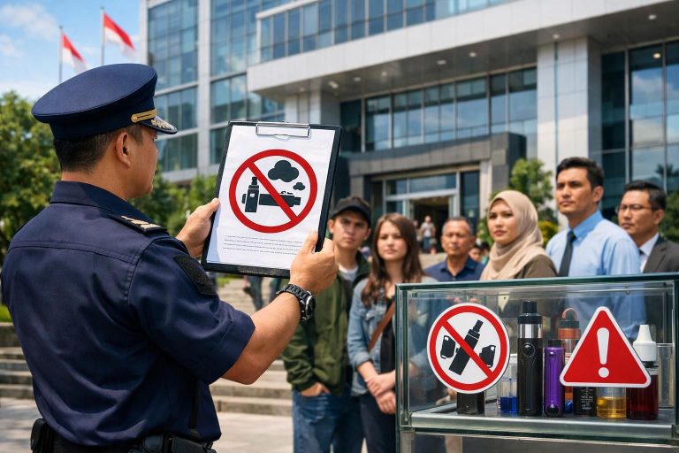 regulasi baru untuk rokok elektrik akan mulai diterapkan pada bulan juli, bertujuan mengatur penggunaan dan penjualan vape demi kesehatan masyarakat.